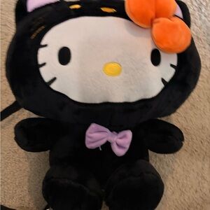 Hello Kitty Black Plush with Orange Bow
